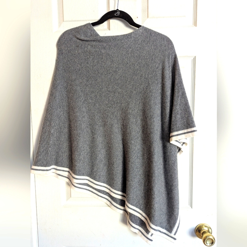 Cashmere Gray Women's Sweater Poncho